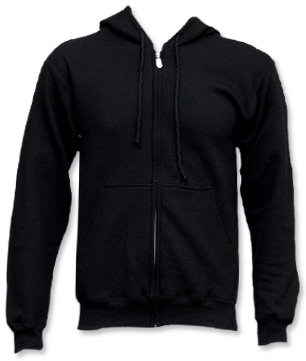 Organic Hoody Zipper (black)