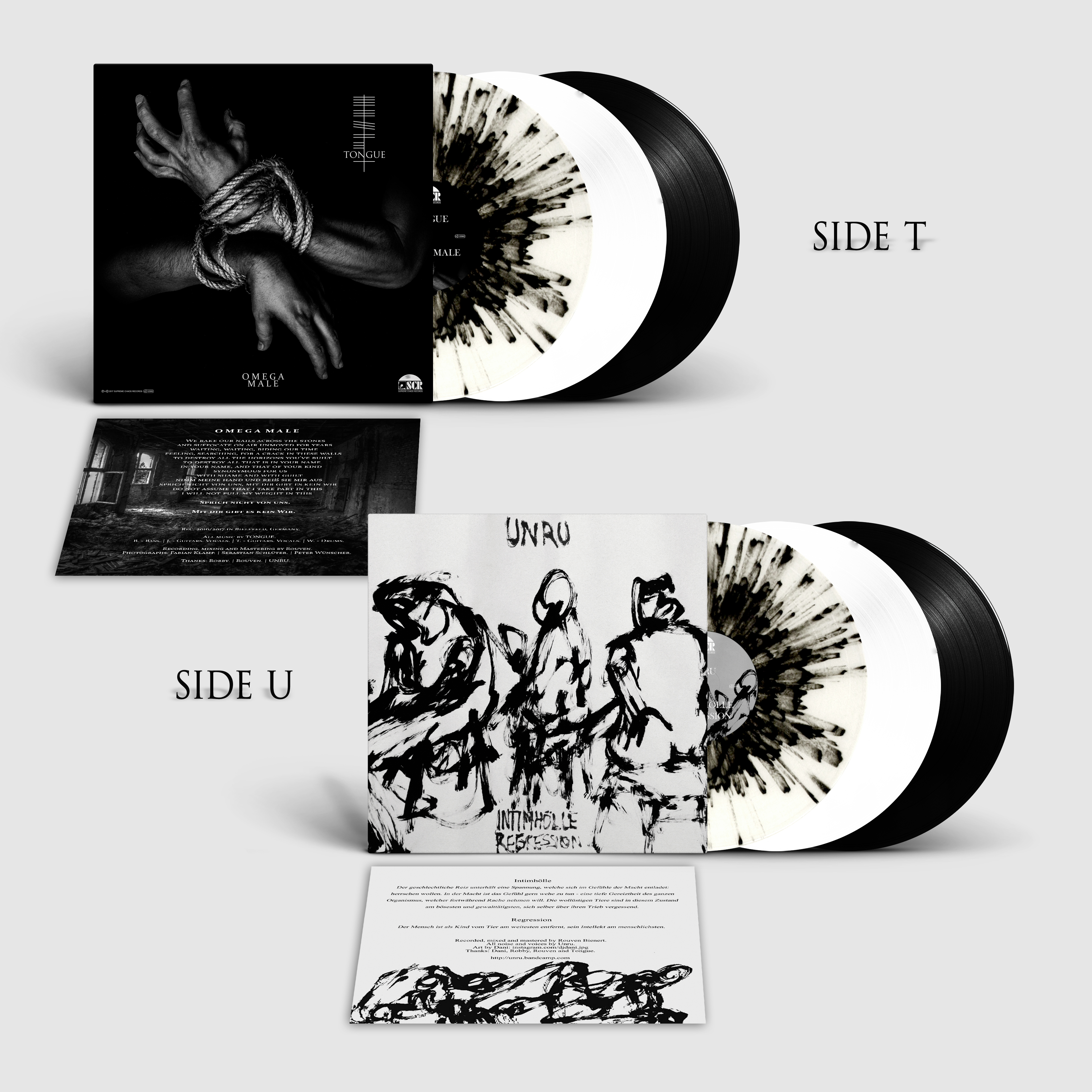 Unru / Tongue - Split LP