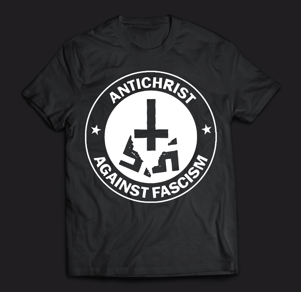 Antichrist - Against Fascism Shirt (S-3XL, black)